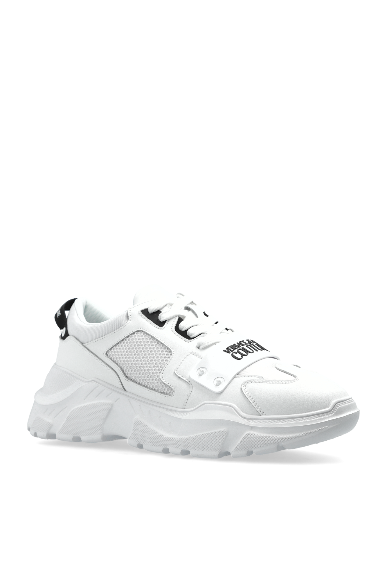 スニーカー VERSACE JEANS COUTURE Men Sneakers White 78YA3SA3ZSC65 L02 Versace Jeans Couture White Lace Up Athletic Fashion Comfort
